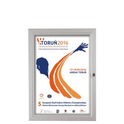 Poster box with lock and 3 cm depth