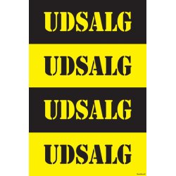 BASIC yellow and black discharge poster - B50 x H70 cm 4 pieces