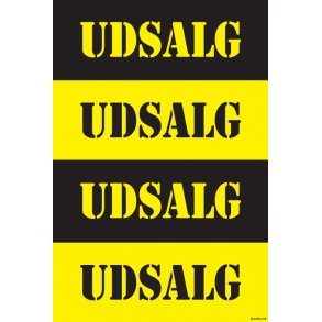 BASIC gul och svart urladdningsaffisch - B50 x H70 cm 4 stycken