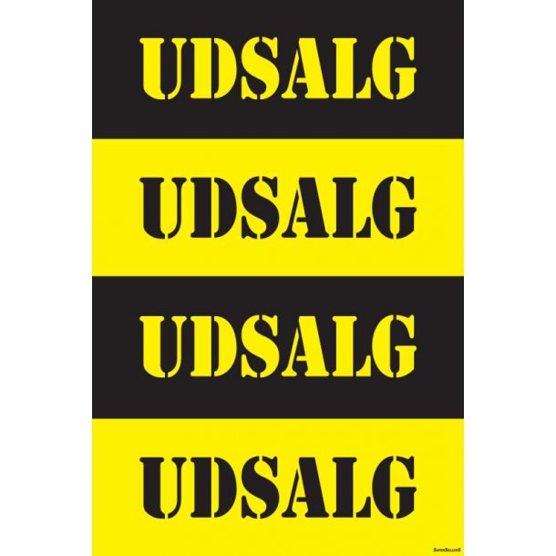 BASIC yellow and black discharge poster - B50 x H70 cm 4 pieces