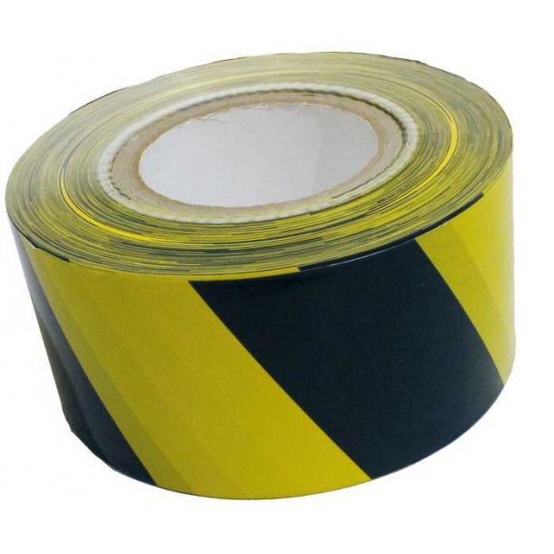 Barrier tape - black and yellow striped