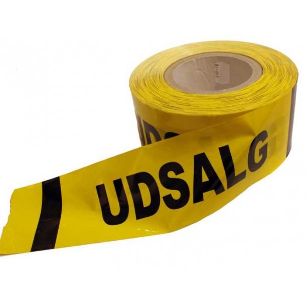 Barrier tape with the word "SALE"