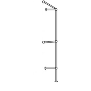 Extra section for wall-mounted Clamp storage system, galvanized