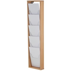 Träbroshllare Vägg. Naturligt trä. 5xA4