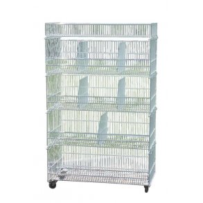 Stabil korg trdkorg med 4 korgar & versta korgen inkl. hjul - Vit