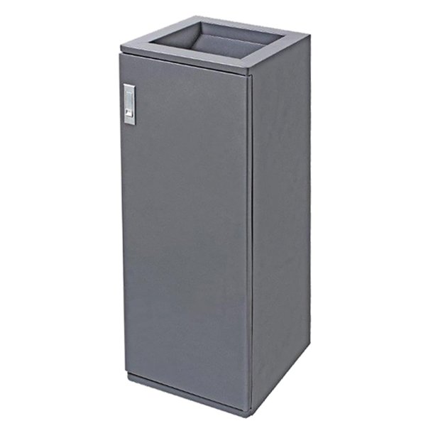 Waste Bin Square, RAL 9007