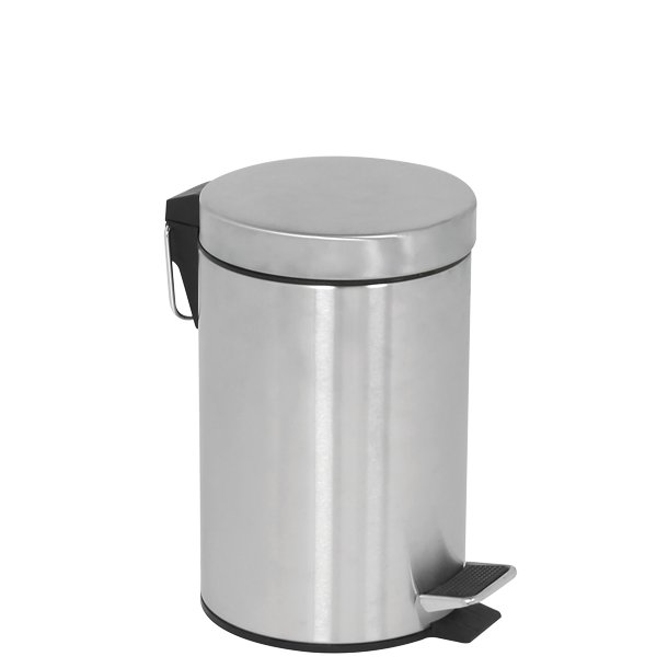 Pedal Trash Can - Silver