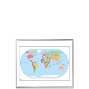 World Political Map, 120x100cm