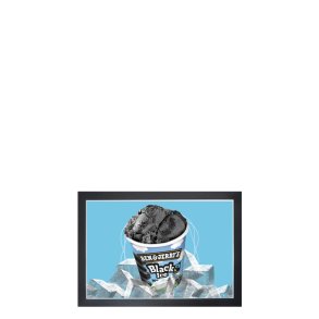 Självhäftande affischram, plast med magnetöppning, svart