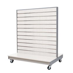 Rillepanel gondol med hjul - Hvid, Gr, Ahorn og Sort