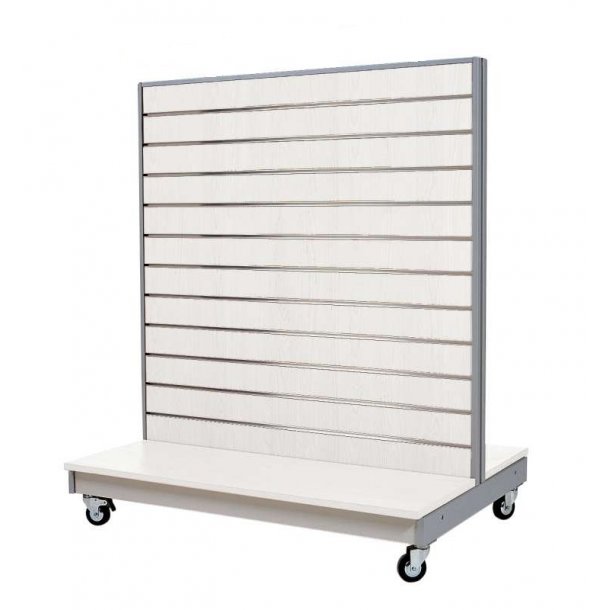 Rillepanel gondol med hjul - Hvid, Gr, Ahorn og Sort