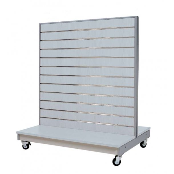 Rillepanel gondol med hjul - Hvid, Gr, Ahorn og Sort