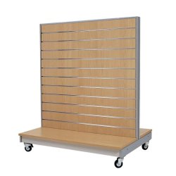 Rillepanel gondol med hjul - Hvid, Gr, Ahorn og Sort