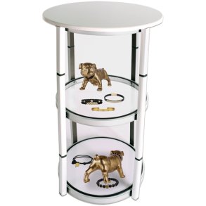 Circle Counter, white, with 8 PET plates and suitcase