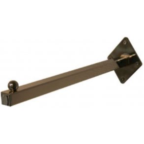 Rak vinklad parentes, fyrkantig, för väggmontering, Krom