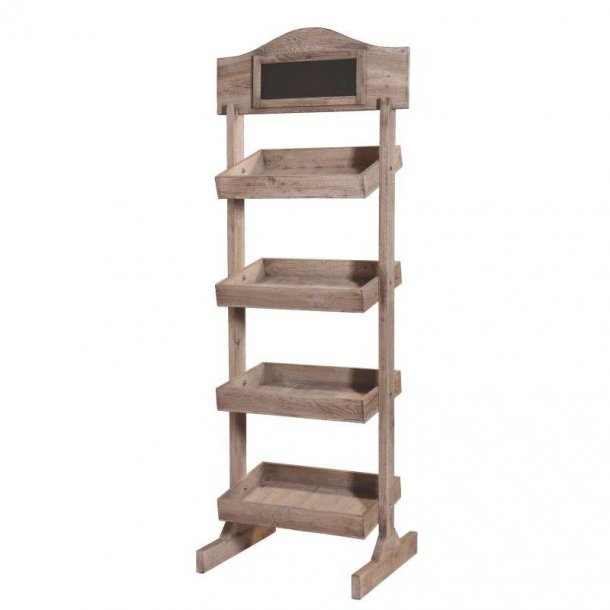 Heritage sales shelf with 4 shelves and chalkboard