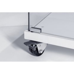 Glass cabinet - Small floor cabinet on wheels VALENCIA I, B40xD40xH180 cm