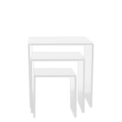 Nesting Shelves X 3, Sorte Indskudshylder I Akryl