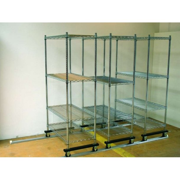 Skinnesystem til TUBO reoler