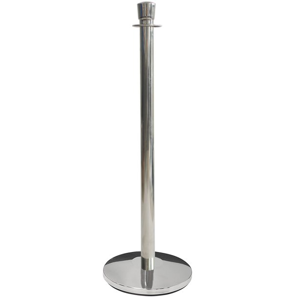 Crowd Barrier stander, silver, for rope/banner pole