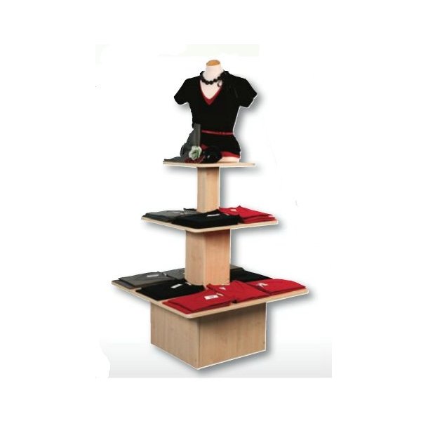 Pyramid in wood, maple - H120 cm