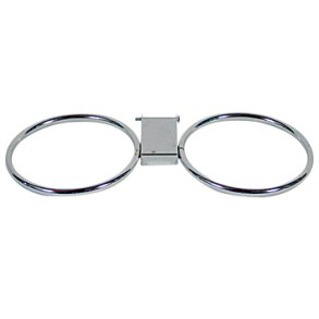 Butik Displaykurvshllare för 2 korgar silvergr