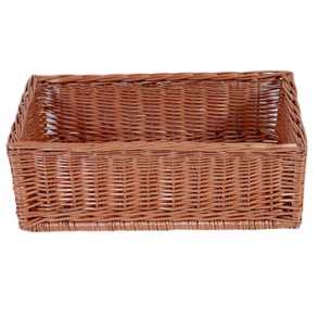 Butiksskylt fletkurv - fyrkantig 40x60x12/20cm brun