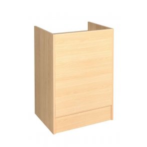 Slimline skiva - med nedsänkt hylla för kassaregister, Lönn