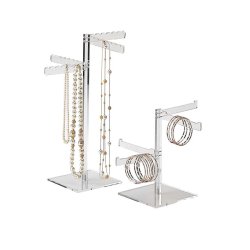 Halskdedisplay, form af tr, akryl