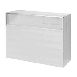 Slimline disk - Glass module 122 cm, 1/4 glass front, White