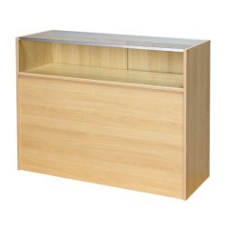 Slimline disk - Glass module 122 cm, 1/4 glass front, Maple