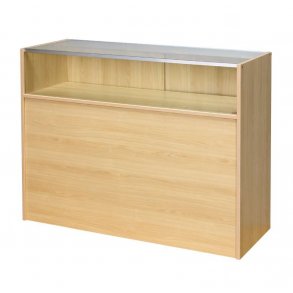 Slimline skiva - Glasmodul 122 cm, 1/4 glasfront, Lönn