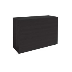 Slimline disk module 122 cm with closed front and 3 shelves, Black