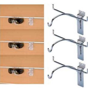 Displayställ för sprpaneler och slatväggar