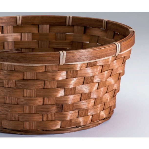 Bamboo basket, wicker basket, gift basket - brown - 27 x H12 cm