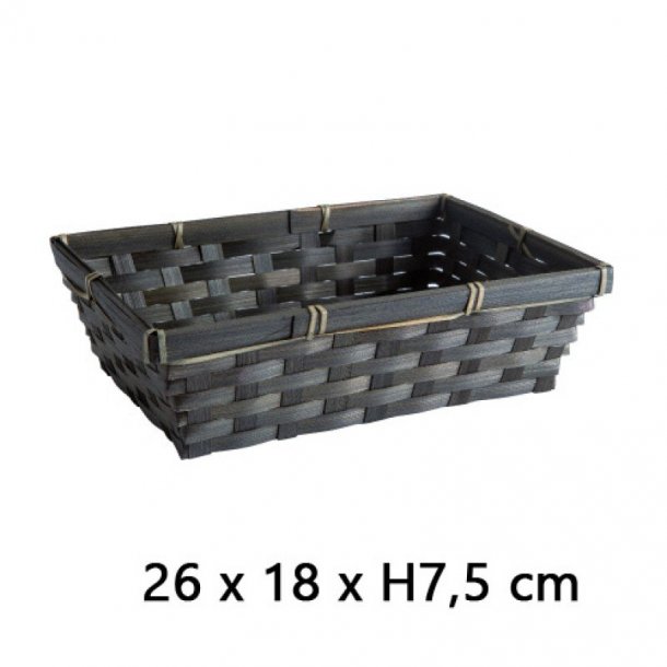 Gift basket - black - W26 x D18 x H7.5 cm