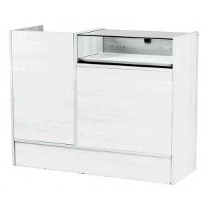 Slimline skiva - Kombinationsmodul, för kassaregister, med glasöverdel, Vit