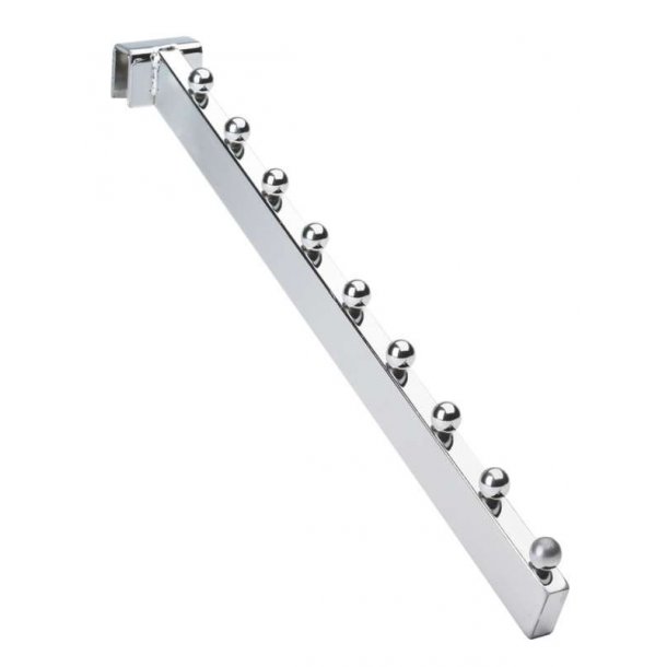 Slanted front bracket for 12 mm curtain rod, Chrome