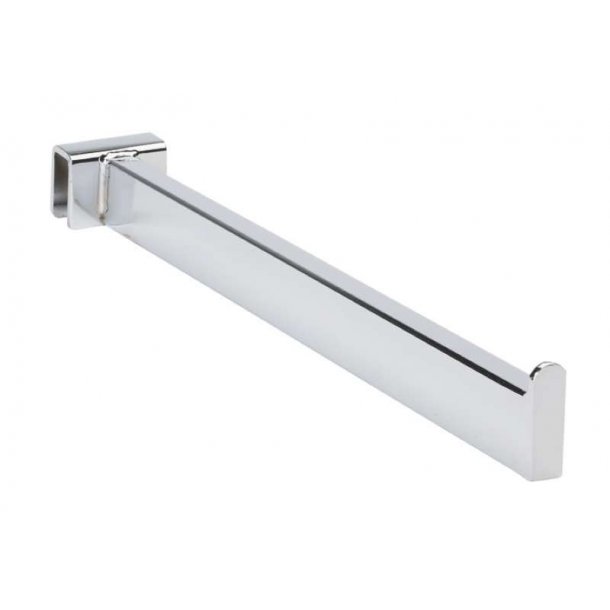 Straight front bracket for 12 mm decorative rod, Chrome