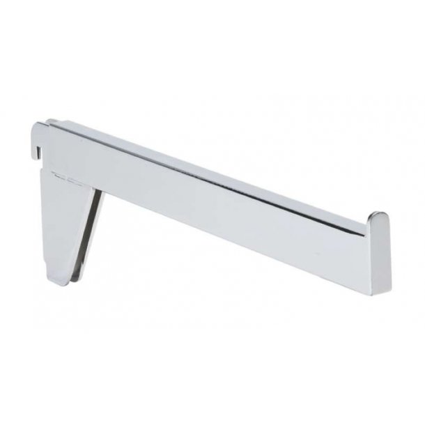 Straight front bracket for wall rail/pipe, Chrome - for Pipe-Line and Framework