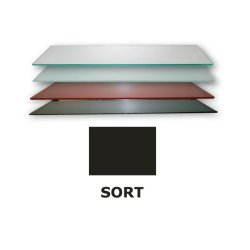 Glass shelf, 27 x 27 cm, Black - 6 pcs