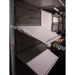 Melamine shelves for groove panels and ZETA rail