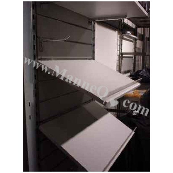 Melamine shelves for groove panels and ZETA rail