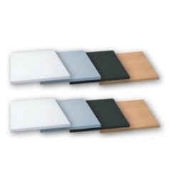 Melamine shelf, 59 x 27 cm, White, Black, Gray and Maple