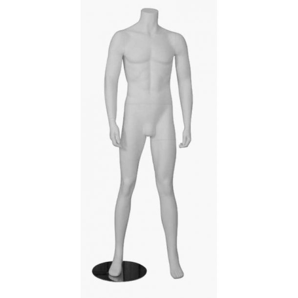 Mannequin without head - Men - H 175 cm - Matte white