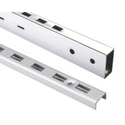 Framework wall rails and square columns with 1 row of holes