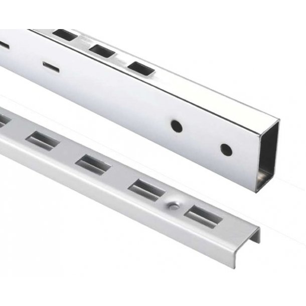 Framework wall rails and square columns with 1 row of holes