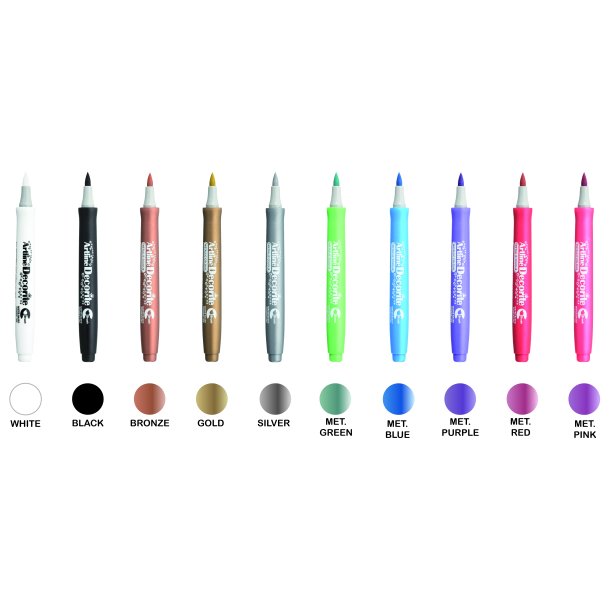 Artline Decorite brush metallic 10-st