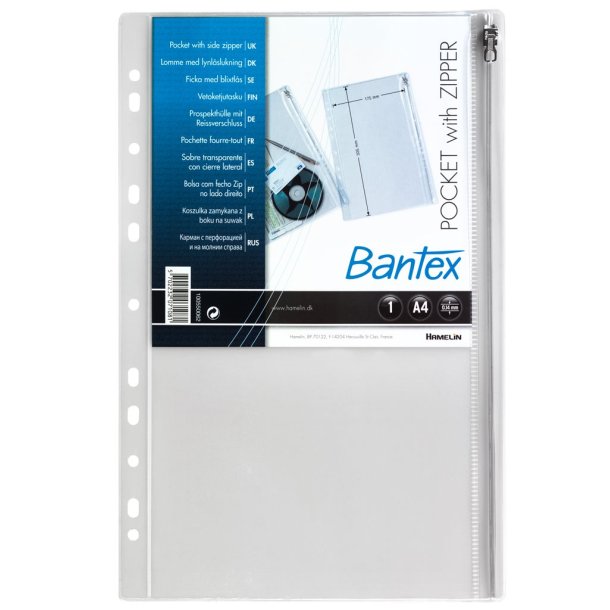 Bantex lynlslomme 17,5 x 30,5 cm PVC 0,14 mm (10)