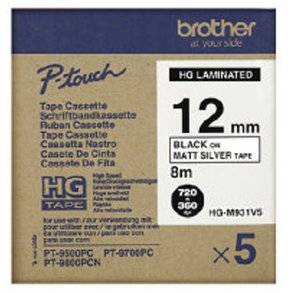 HG tape 12mm on matt silver (5)